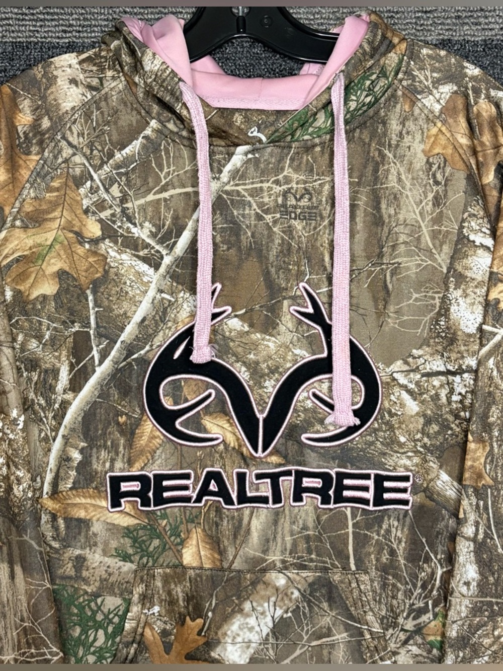 Realtree Mountainaire Forest Camo Performance Hoodie Sweatshirt Women’s XL EUC - Picture 2 of 8
